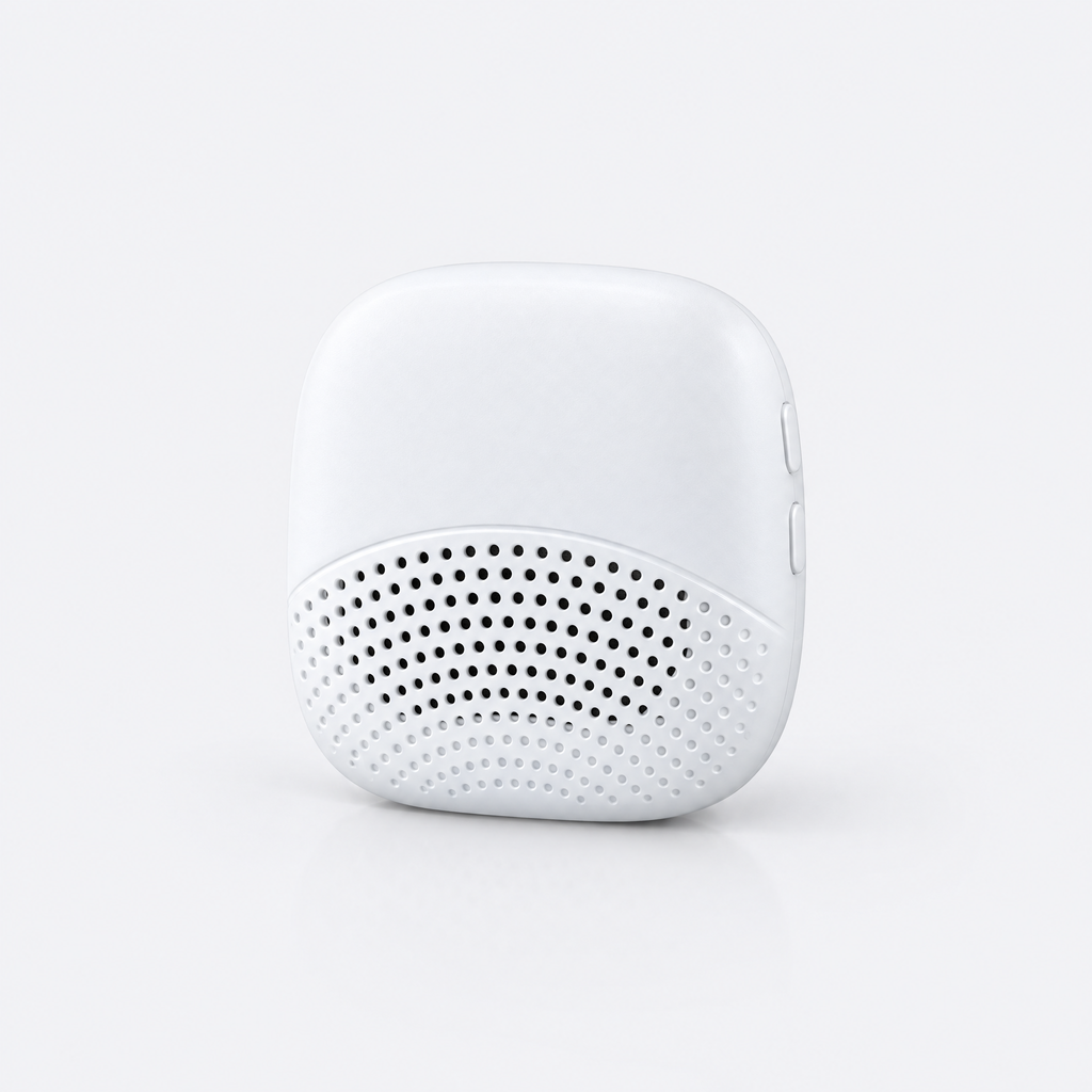 toik, the clip-on live AI translator, three-quarter view